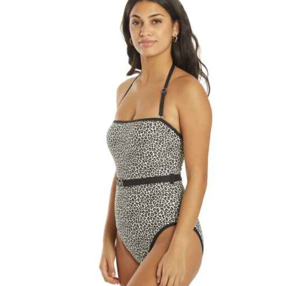 ❤️🌴 HOST PIC! ❤️🌴 Michael Kors  Mini Leopard Belted Bandeau Sz 10 🖤 - Picture 5 of 6